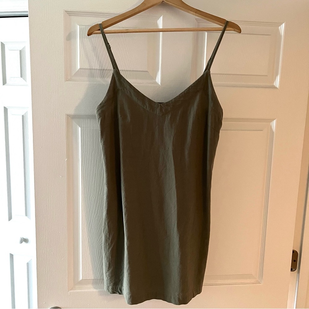 Rhythm Mini Slip Dress Army Green